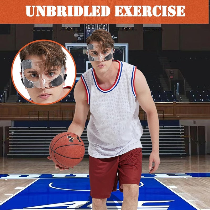 LENASETH Nose Guard for Broken Nose Baseball Softball Basketball Face Mask Adjustable Face Shield Masks with Padding Nose Guard Protects Nose and Eye from Injury for Men and Women - Image 5